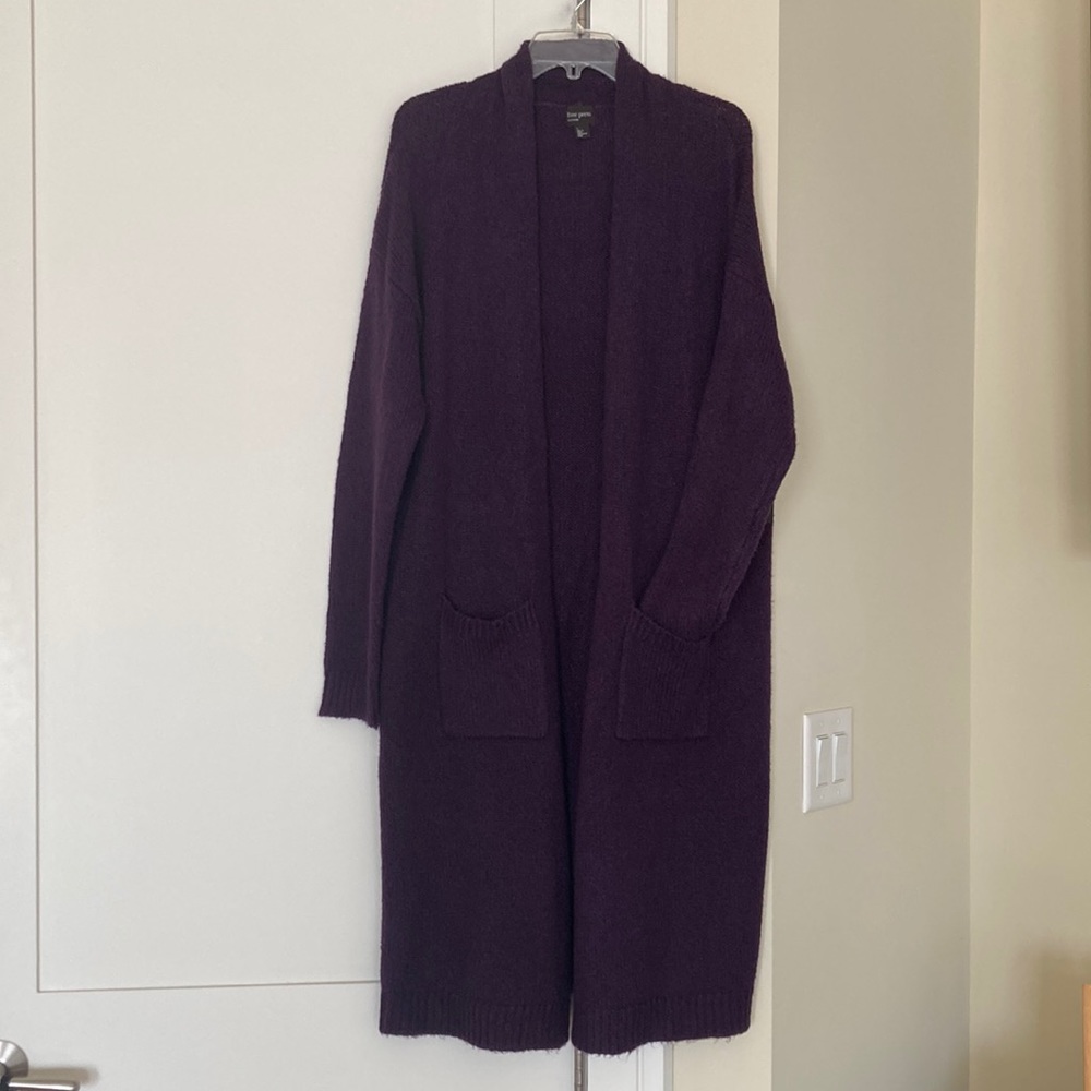 NEW Royal purple sweater duster SIZE L
